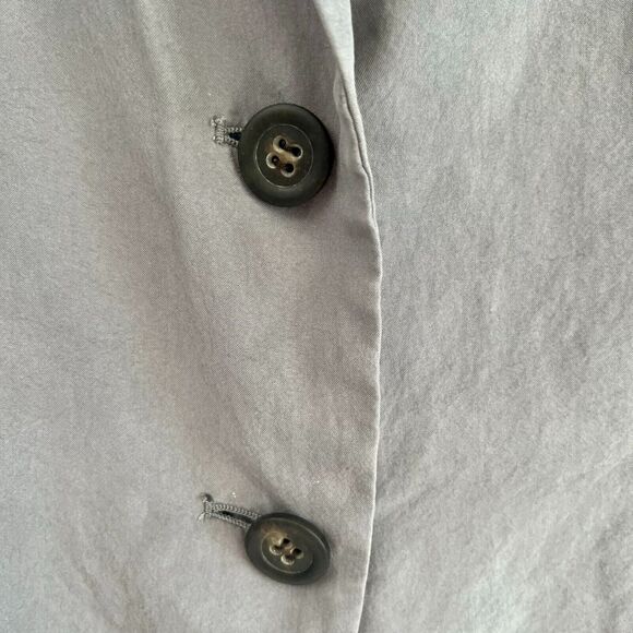 J. Crew Womens Gray 100% Silk Career Work Blazer Jacket s preppy minimal Size 4 - Picture 3 of 8